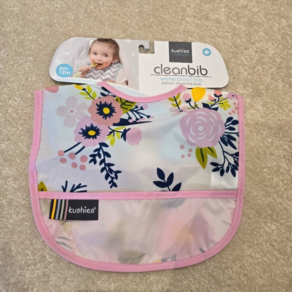 Kushies waterproof bib, New